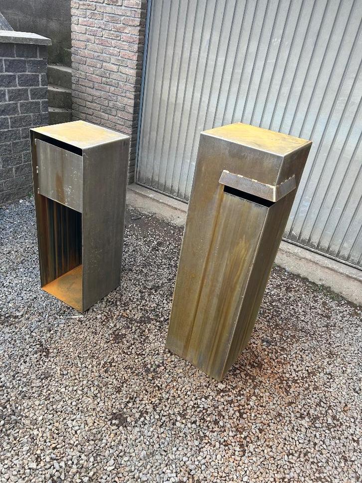 Boîtes aux lettres acier corten, Tuin en Terras, Brievenbussen, Nieuw, Staande brievenbus, Staal, Ophalen
