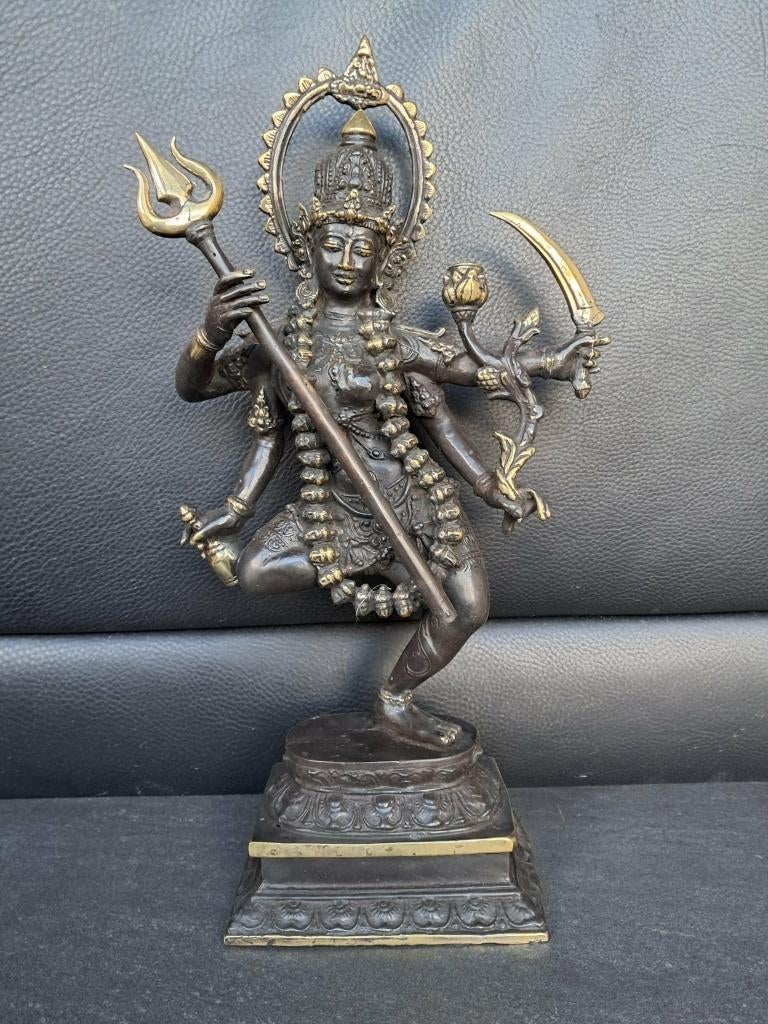 Bronzen beeld van de godin Kali/India/42 cm/Azië, Antiek en Kunst, Ophalen of Verzenden