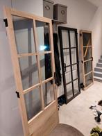 Portes en bois vitrée intérieur, 75€ pièce 83cm, Enlèvement