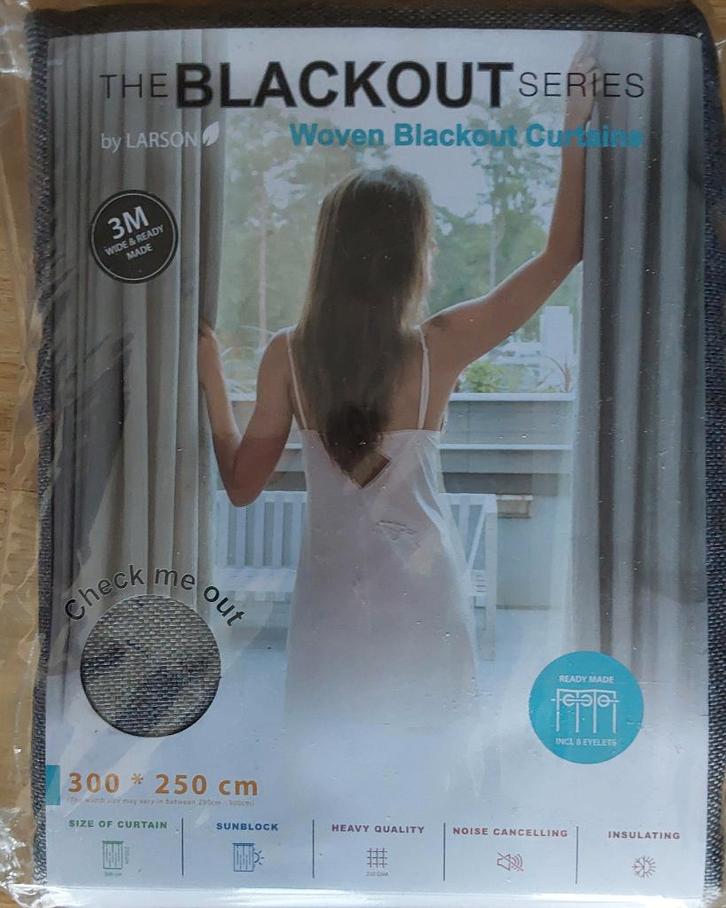 GORDIJN VERDUISTEREND 300X250CM NIEUW, Huis en Inrichting, Stoffering | Gordijnen en Lamellen, Nieuw, 200 cm of meer, 200 cm of meer