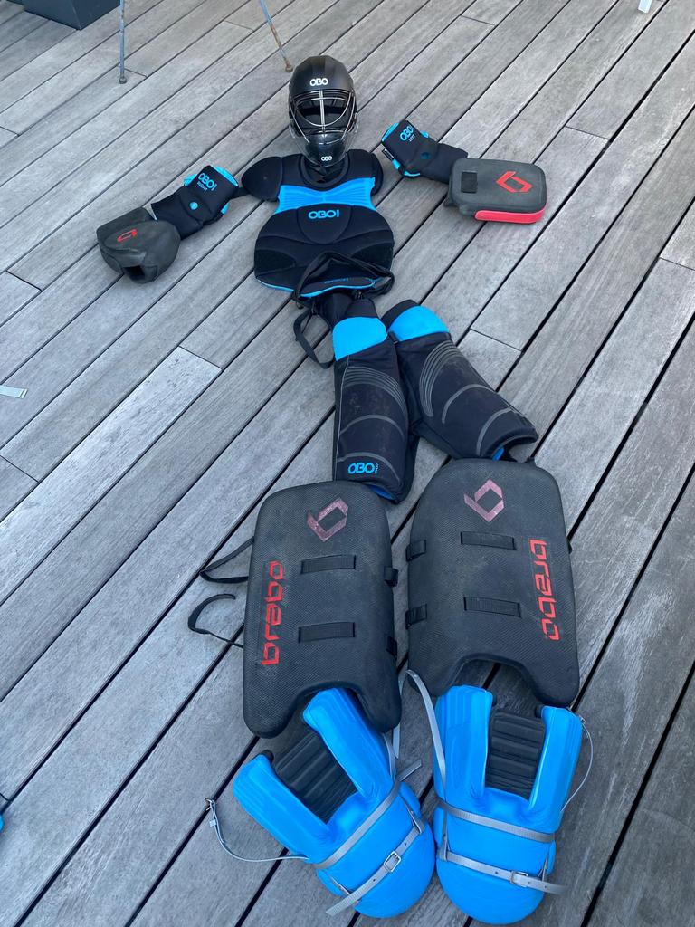 Equipement de gardien hockey sur gazon 10-14 ans comme neuf, Enlèvement, Comme neuf, Autres types