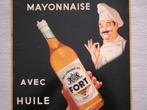 Reclamebord FORT Mayonnaise 1958, Ophalen of Verzenden, Gebruikt, Reclamebord