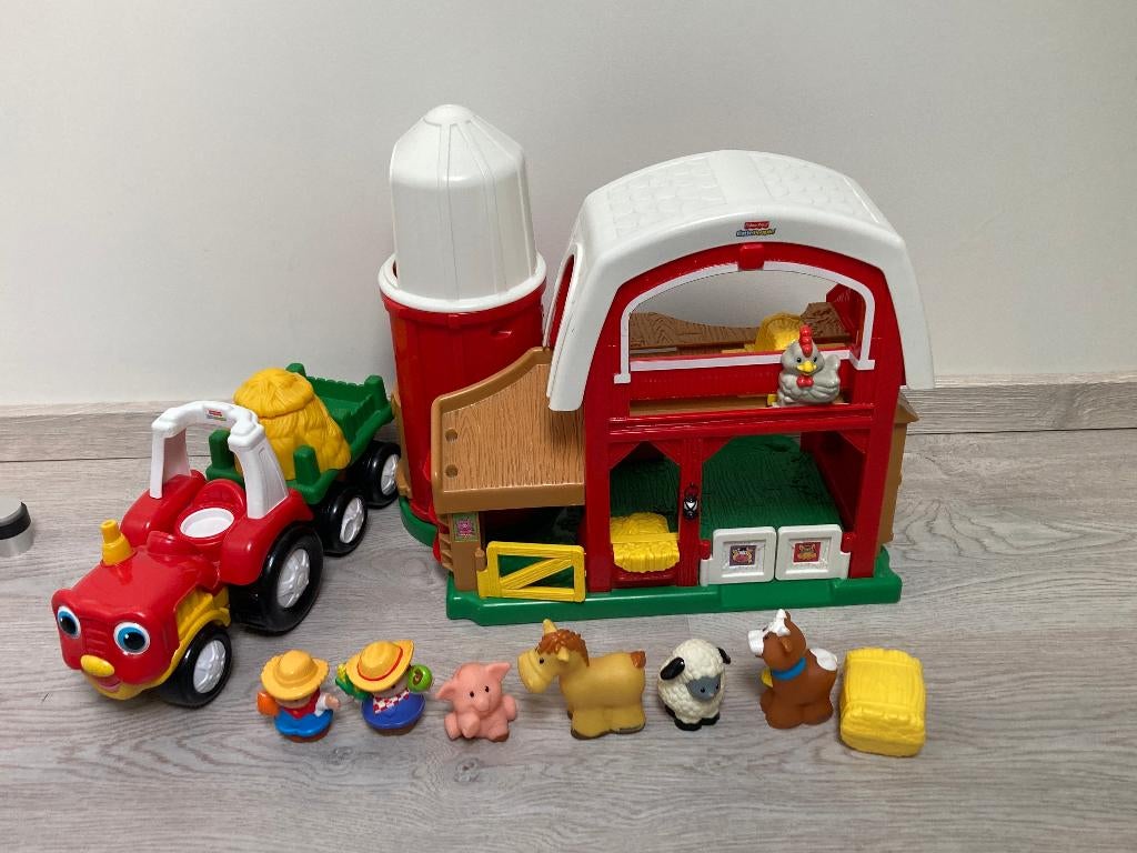 Fisher-price: Boerderij en traktor, Kinderen en Baby's, Ophalen of Verzenden, Gebruikt, Speelset, Met geluid