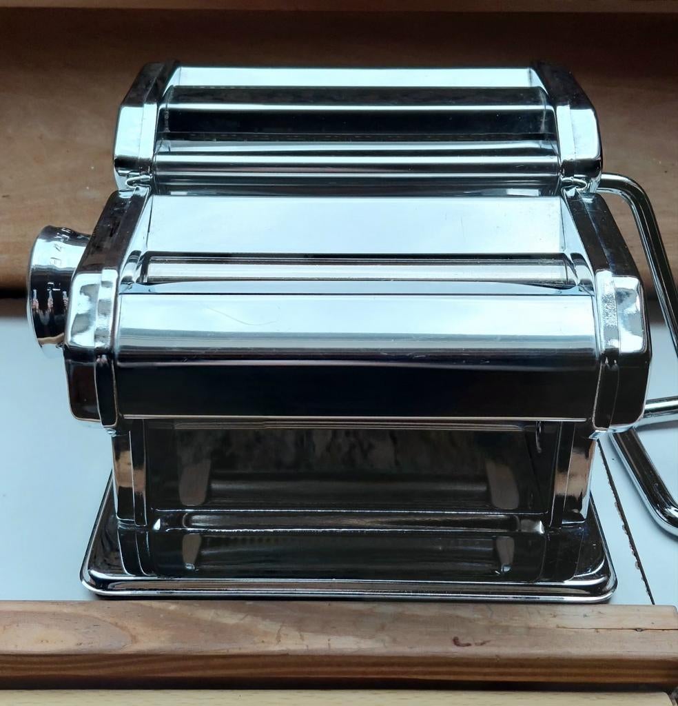Pasta machine, inbox, B 20cm, H 14cm, L 20cm, Ophalen, Zilver, Zo goed als nieuw, Pastamachine