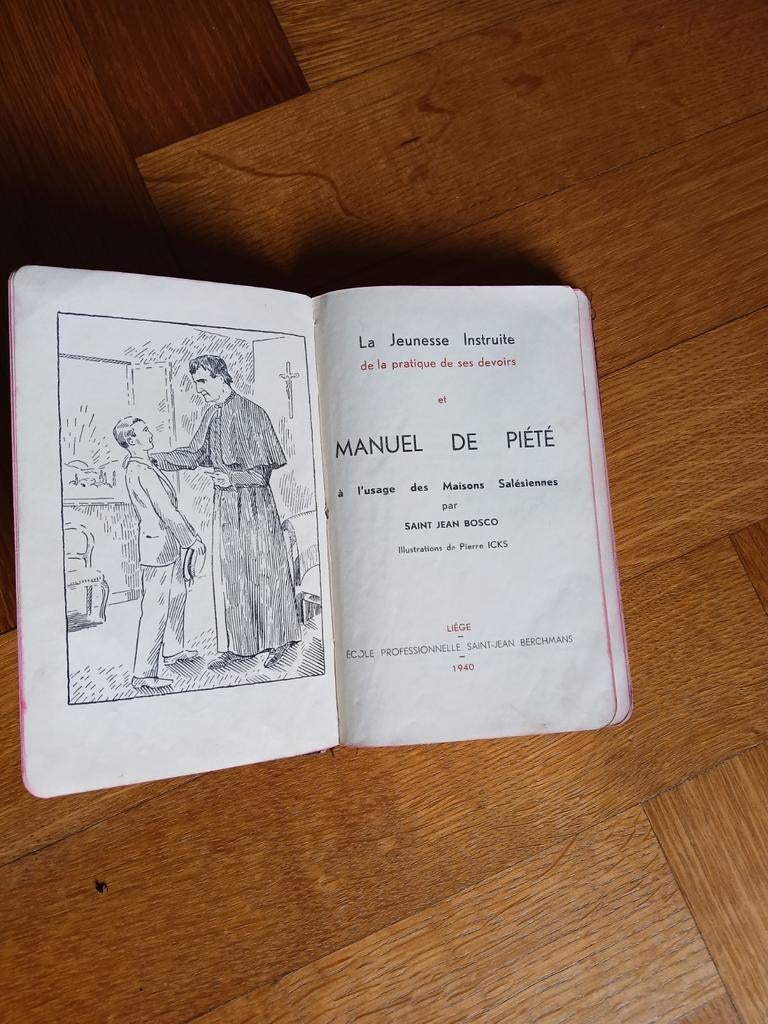 Manuel de piété St-Jean Berchmans illustr. de Pierre Icks, Antiquités & Art, Enlèvement ou Envoi
