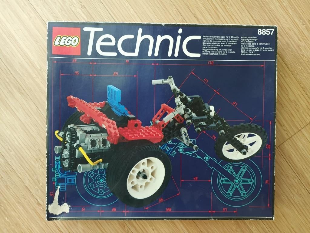 Lego technic 8857 street chopper/trike - 1993, Kinderen en Baby's, Speelgoed | Duplo en Lego, Compleet, Gebruikt, Lego, Ophalen of Verzenden