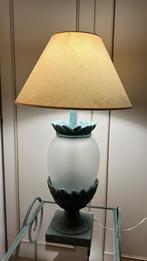 Unieke Design Tafellamp met Bijpassend Glazen Tafeltje, Ophalen, Zo goed als nieuw, Glas