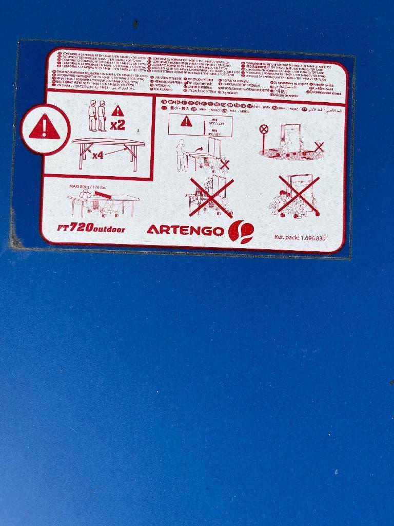 Ping Pong tafel, Sport en Fitness, Tafeltennis, Ophalen, Gebruikt, Tafel Outdoor, Inklapbaar