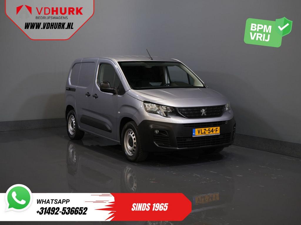 Peugeot e-Partner 50 kWh 280 km WLTP Snellader/ 3 Pers./ Sta, Auto's, Automaat, Zilver of Grijs, Te koop, Elektrisch