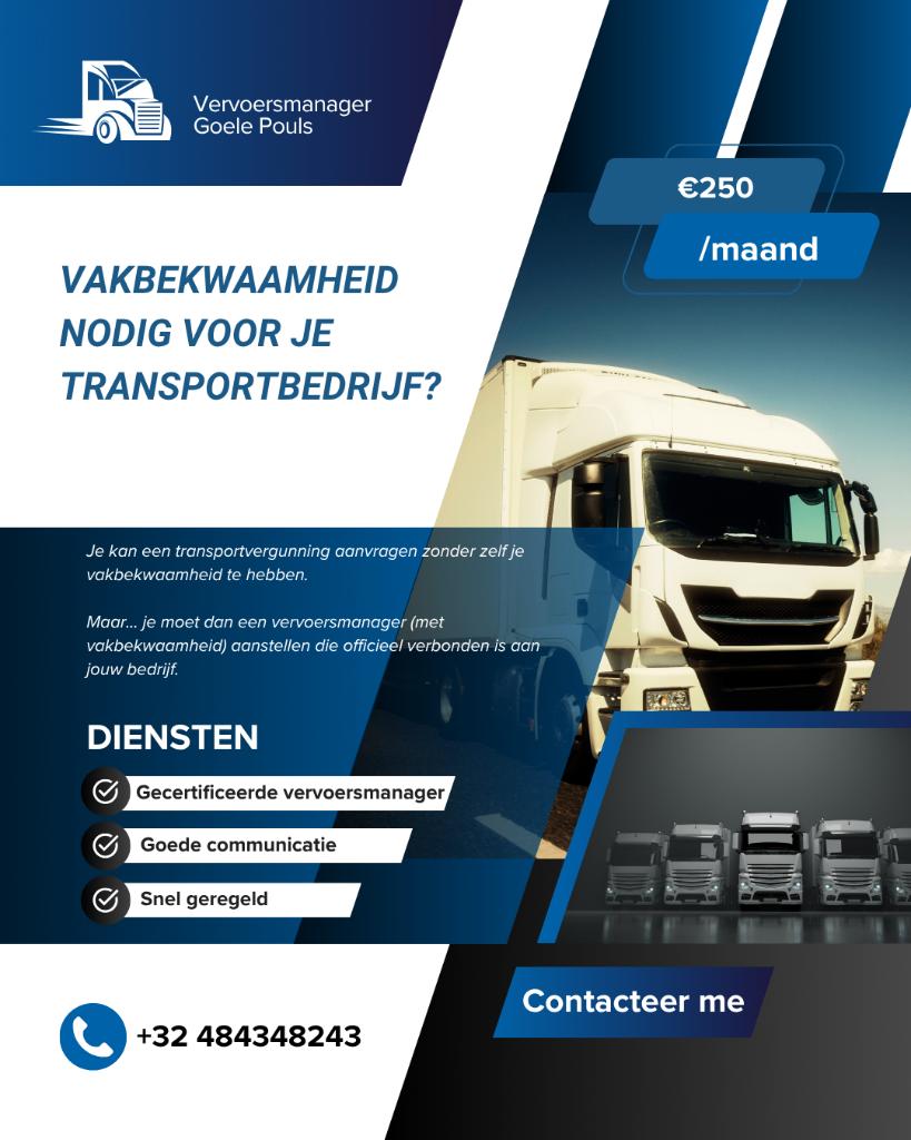 Vakbekwaamheid transport, Ophalen of Verzenden, Nieuw