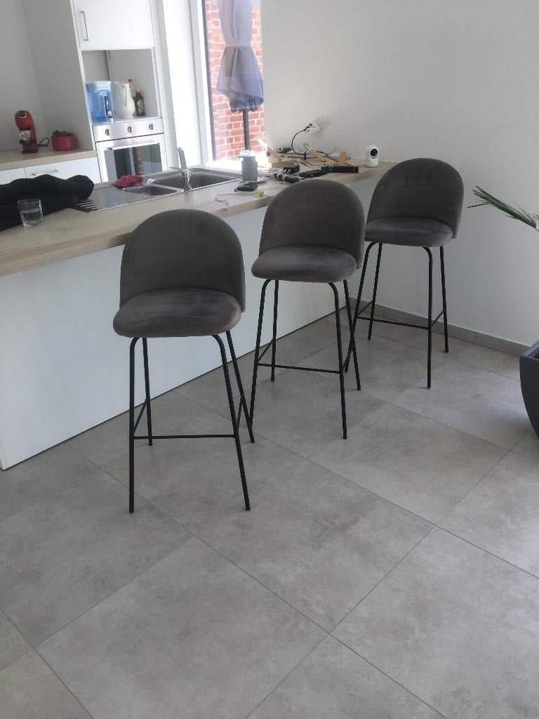 tabourets de bar à vendre, Maison & Meubles, Tabourets de bar, Métal, Comme neuf, Enlèvement, 60 à 90 cm