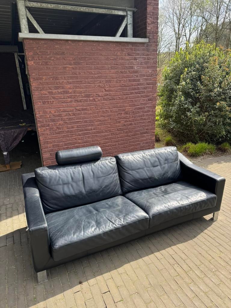 2x 3zit Leolux leren design zetel, Ophalen, Gebruikt, Leer, Design