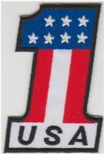USA vlag nr. 1 stoffen opstrijk patch embleem #5, Motos, Accessoires | Autocollants, Envoi