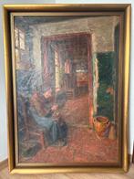 Groot olieverfschilderij–gesign H. Prat (Belgische schilder), Ophalen