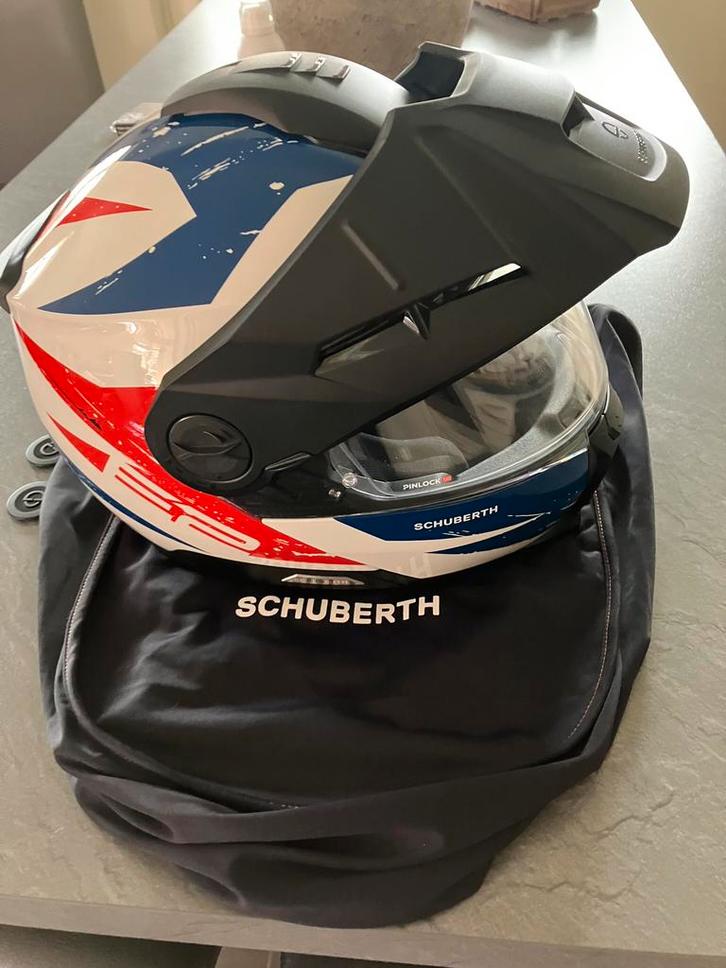 Schuberth E2 systeemhelm met cardo edge communicatie in., Motoren, Kleding | Motorhelmen, Heren, Systeemhelm, L, Overige merken