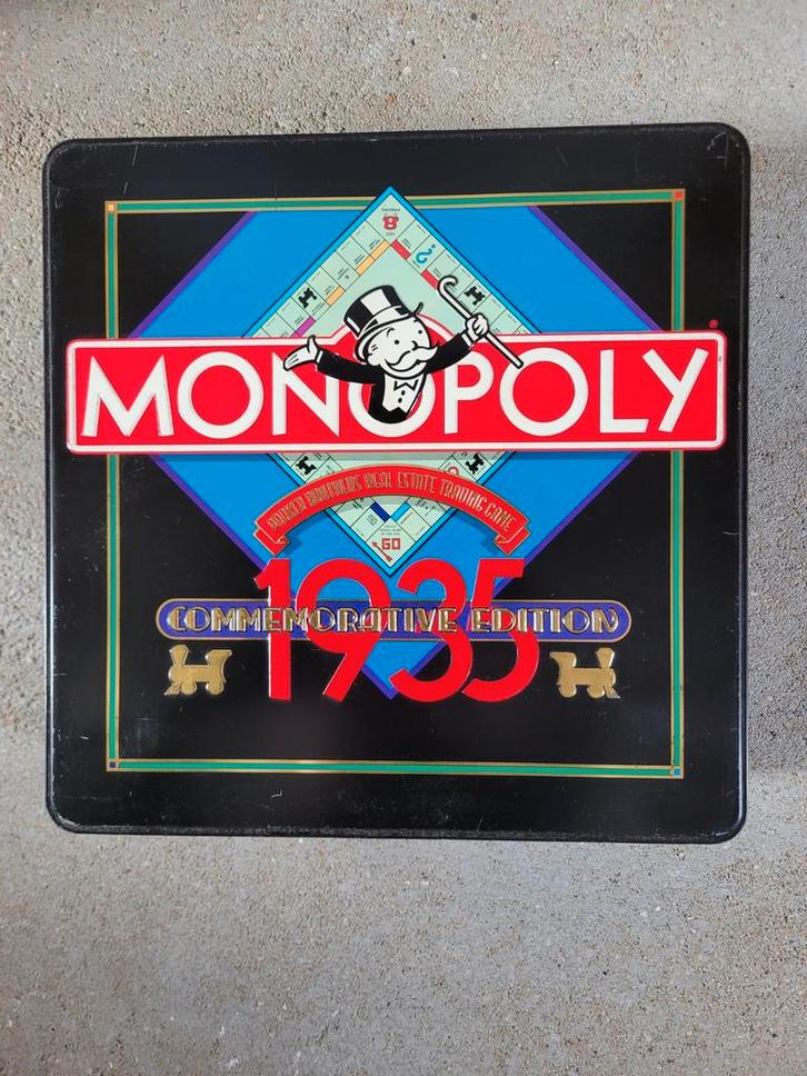 Vintage Monopoly 1935-1985 speciale editie in blik, Verzamelen, Speelgoed, Ophalen
