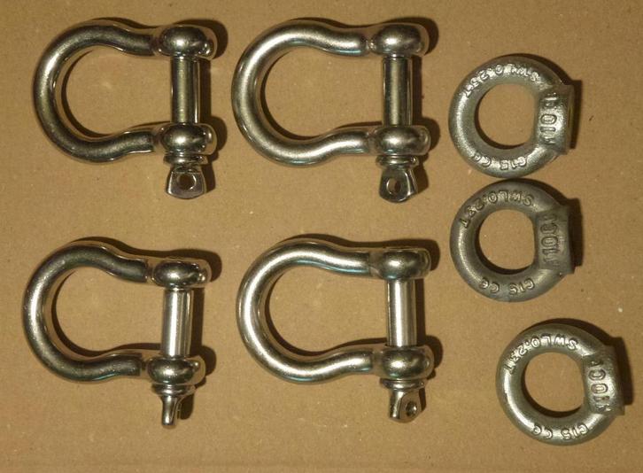 Metalen safety ring beugels set M12 en set hangmoeren M10, Bricolage & Construction, Métaux, Neuf, Enlèvement ou Envoi