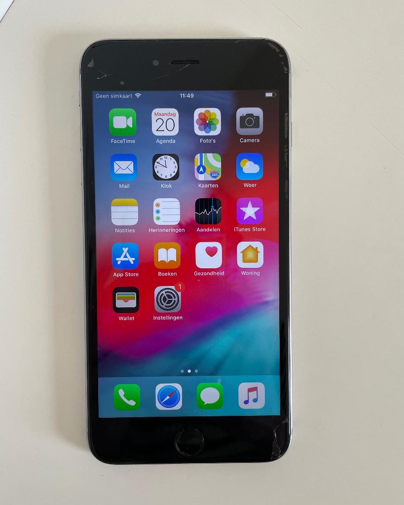 iPhone 6 Plus 128GB zilver, Télécoms, Téléphonie mobile | Apple iPhone, 128 GB, Enlèvement, Utilisé, Sans abonnement
