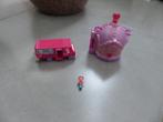 Polly Pocket busje en kroontje met huisje, Ophalen of Verzenden, Zo goed als nieuw