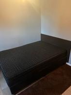 Boxspring bed zwart, Ophalen, Zwart, Tweepersoons, 140 cm