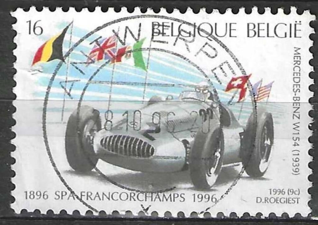 Belgie 1996 - Yvert 2650 /OBP 2651 - Mercedes-Benz W154 (ST), Verzenden, Gestempeld, Gestempeld, Auto's