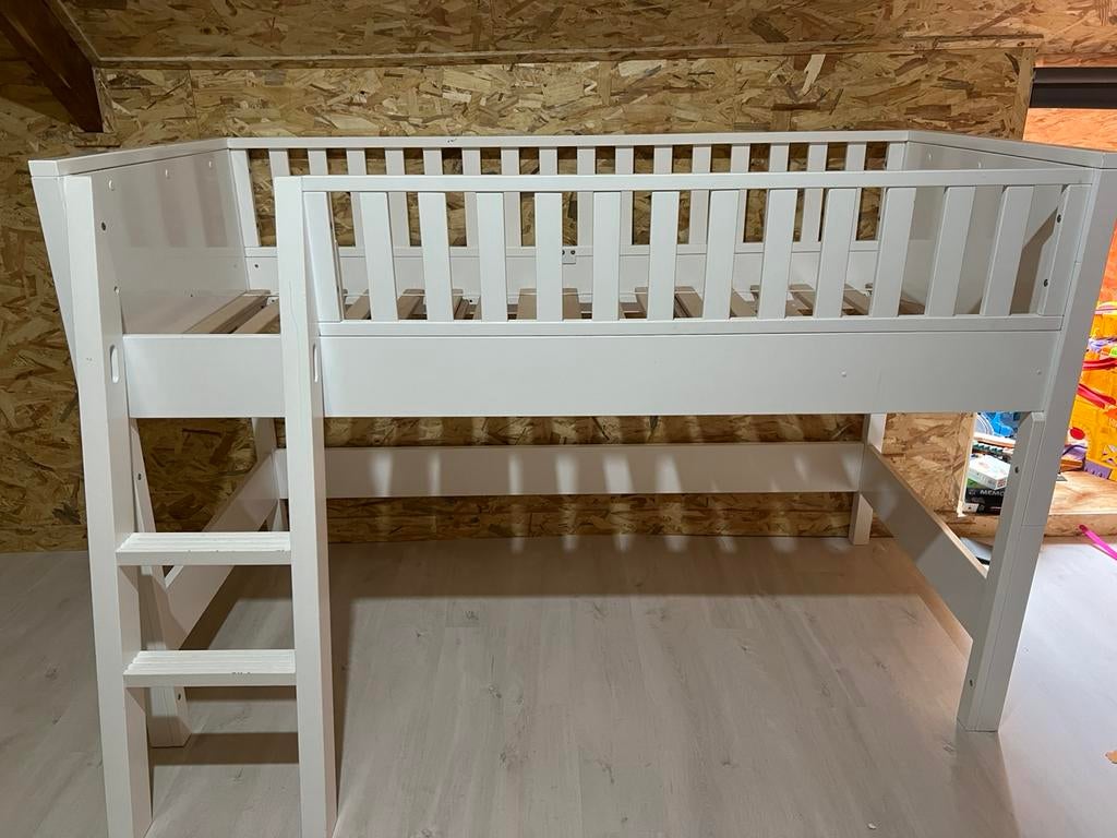 Hoogslaper Bopita 200x90 wit, Ophalen, Gebruikt, Hoogslaper