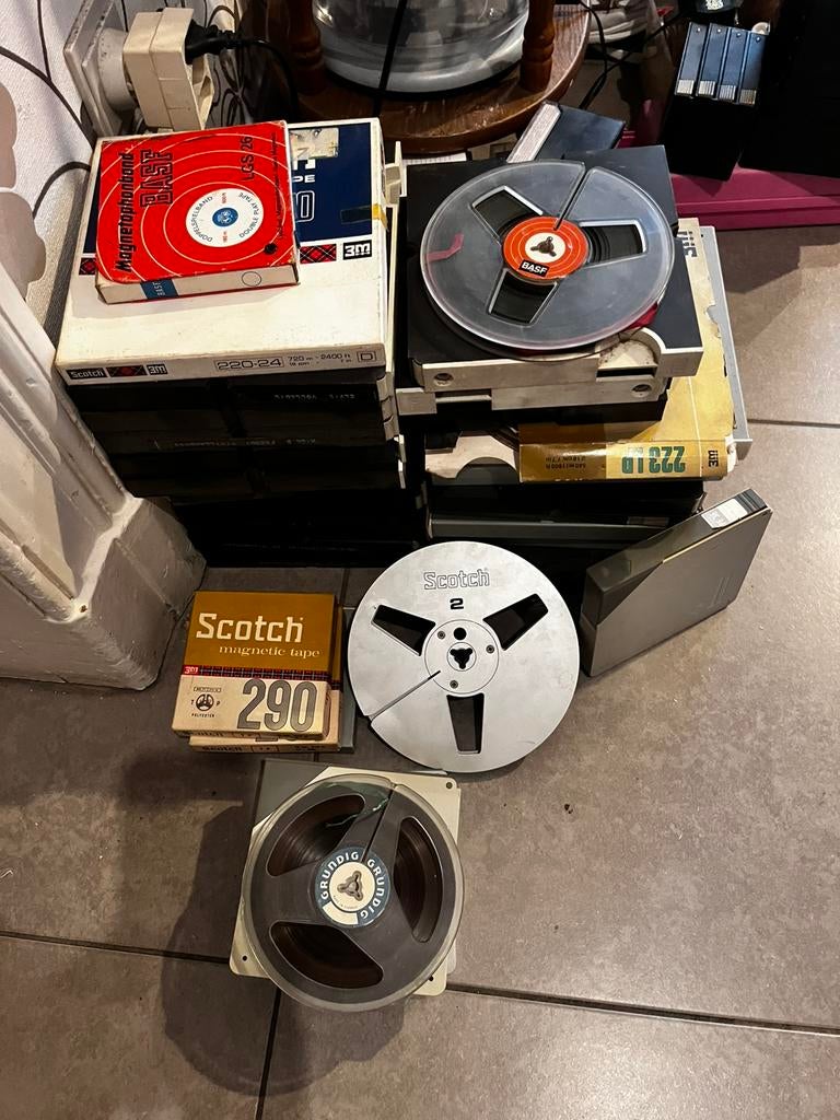 Bandrecorder spoelen Reel to Reel tapes BASF Scotch Grun, Ophalen, Bandrecorder