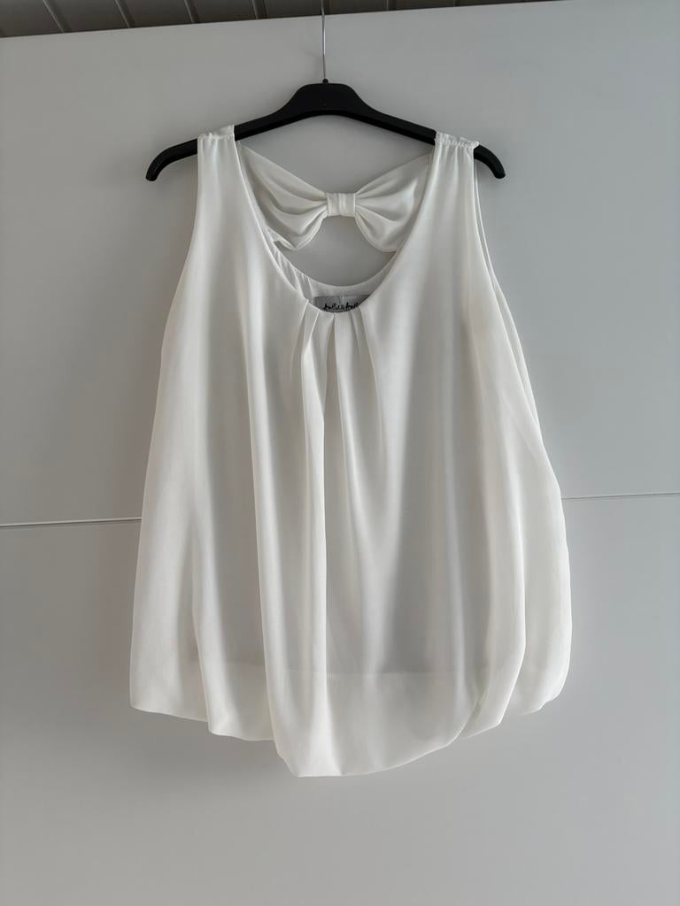 Blouse / Topje Amélie&Amélie, Kleding | Dames, Topjes, Ophalen, Maat 38/40 (M), Wit, Zonder mouw