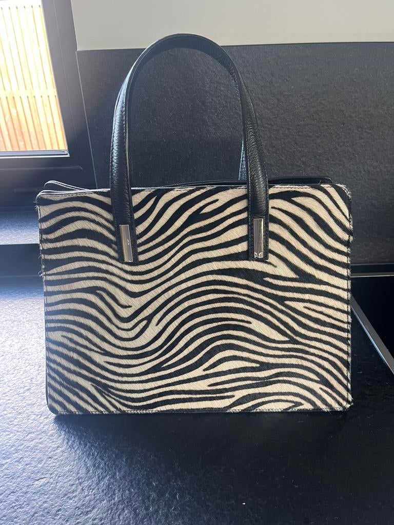 Handtas met zebraprint, Ophalen, Nieuw, Beige