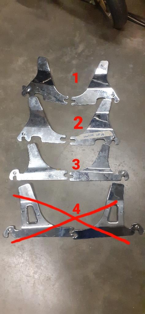 Verschillende setten zijplaten sissybar, Ophalen