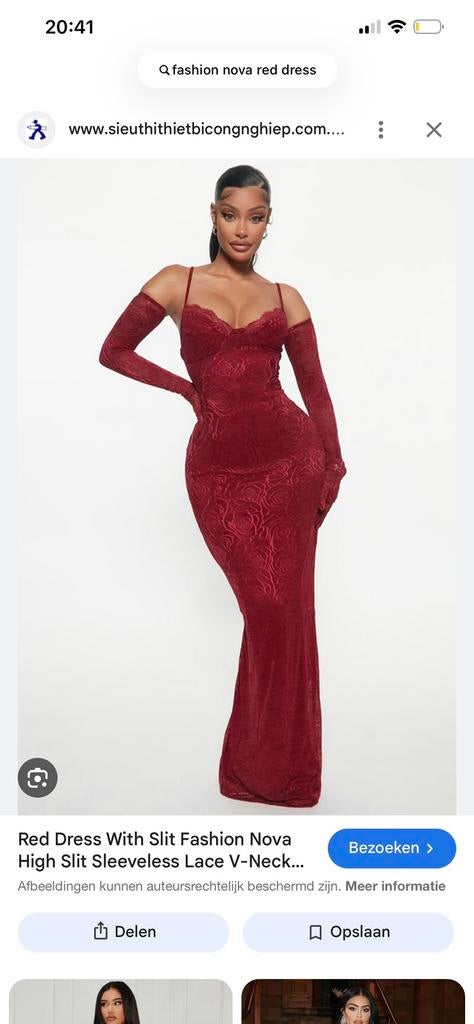 Nieuw fashion nova avondjurk S, Kleding | Dames, Gelegenheidskleding, Ophalen, Zo goed als nieuw, Maat 36 (S)