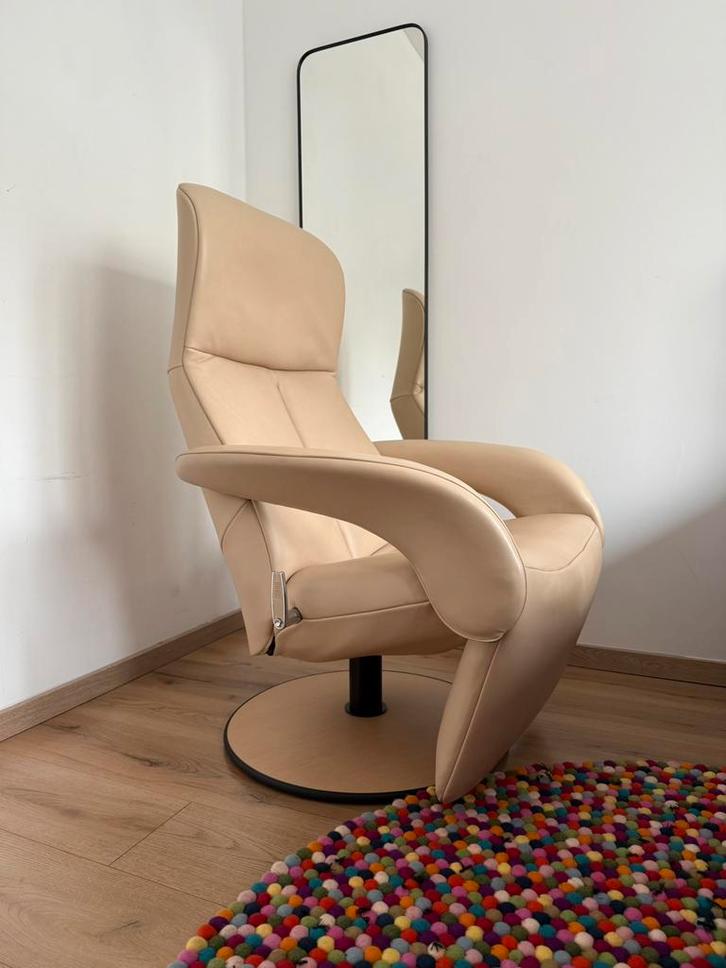 Jori Symphony JR-7960 Relaxfauteuil, Maison & Meubles, Fauteuils, Comme neuf, Bois, Cuir, Métal, 50 à 75 cm, 75 à 100 cm, Enlèvement