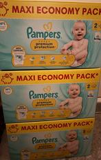 3 cartons couches pampers taille 2 premium neuf, Envoi, Neuf
