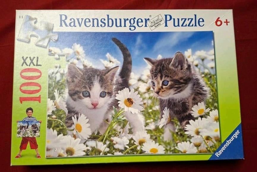 Puzzel XXL 100 stukken  : katten / kittens / poesjes, Hobby en Vrije tijd, Ophalen of Verzenden