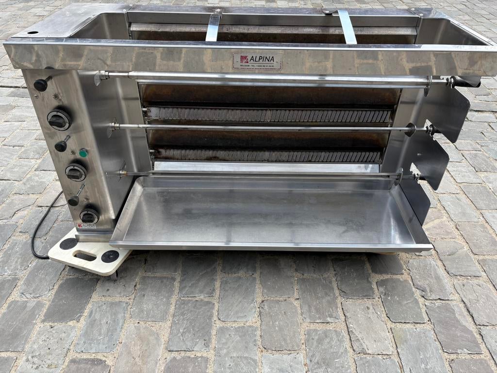 Professionele gas spit / kebab grill–ALPINA–horeca kwaliteit, Electroménager, Fours, Gril, Enlèvement, Utilisé, 60 cm ou plus