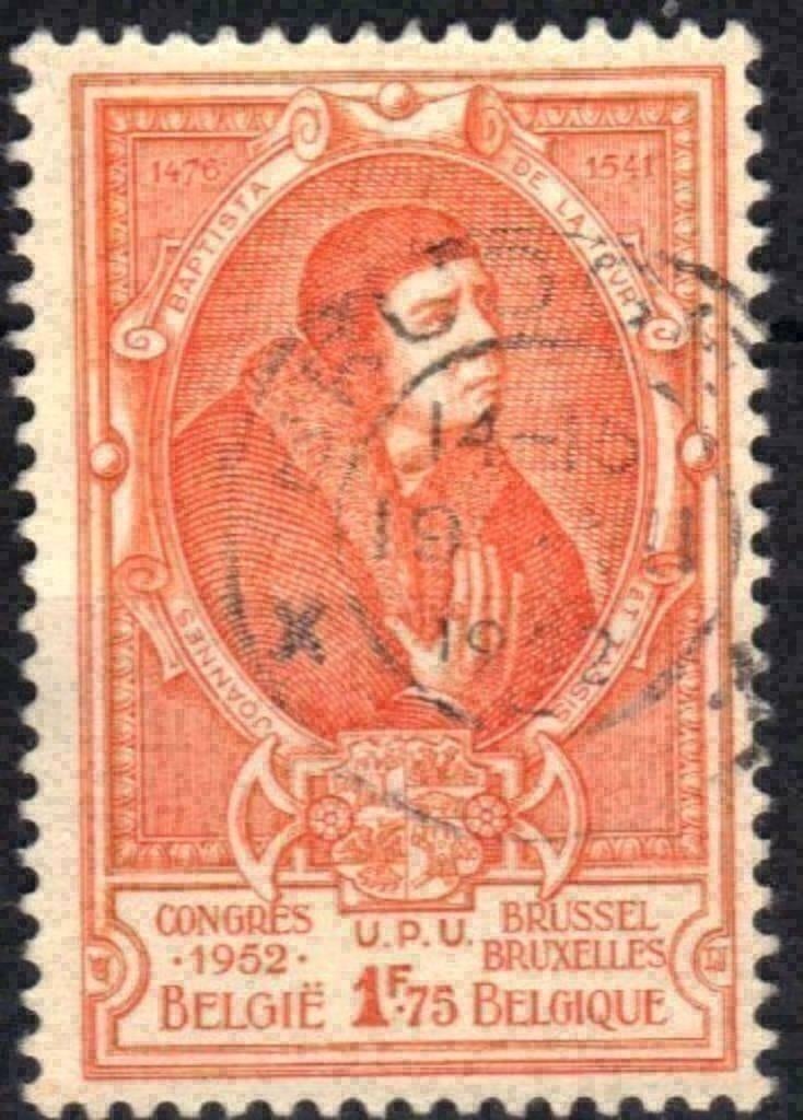 Belgique 1952 - Yvert/OBP 881 - Jean-Baptiste de Tassis (ST), Envoi, Affranchi, Oblitéré
