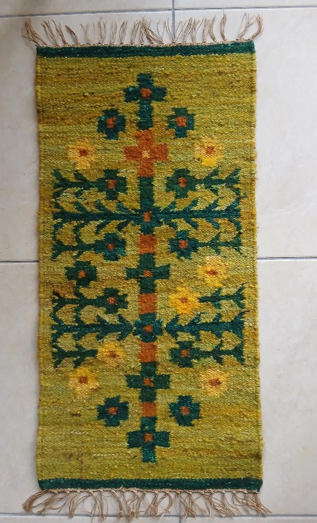 Tapisserie polonaise vintage - design Jolanta Banaskiewicz, Maison & Meubles, Tapisserie murale, Enlèvement ou Envoi, Vert, Vintage