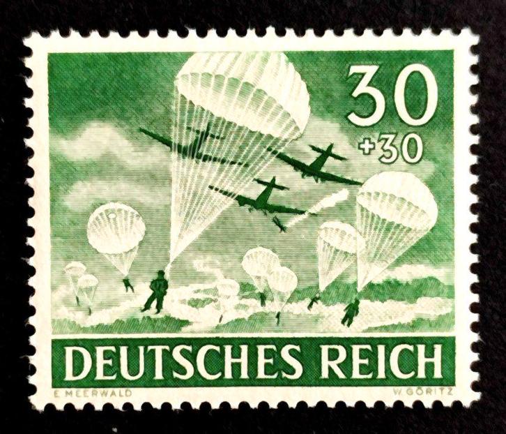 Deutsches Reich: Fallschirmjäger 1943 POSTFRIS, Timbres & Monnaies, Timbres | Europe | Allemagne, Non oblitéré, Autres périodes