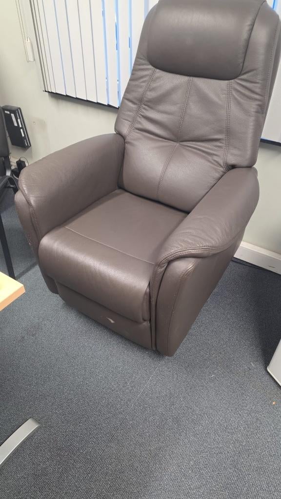relaxstoel, Maison & Meubles, Canapés | Salons, Comme neuf, Une personne, Cuir, Enlèvement