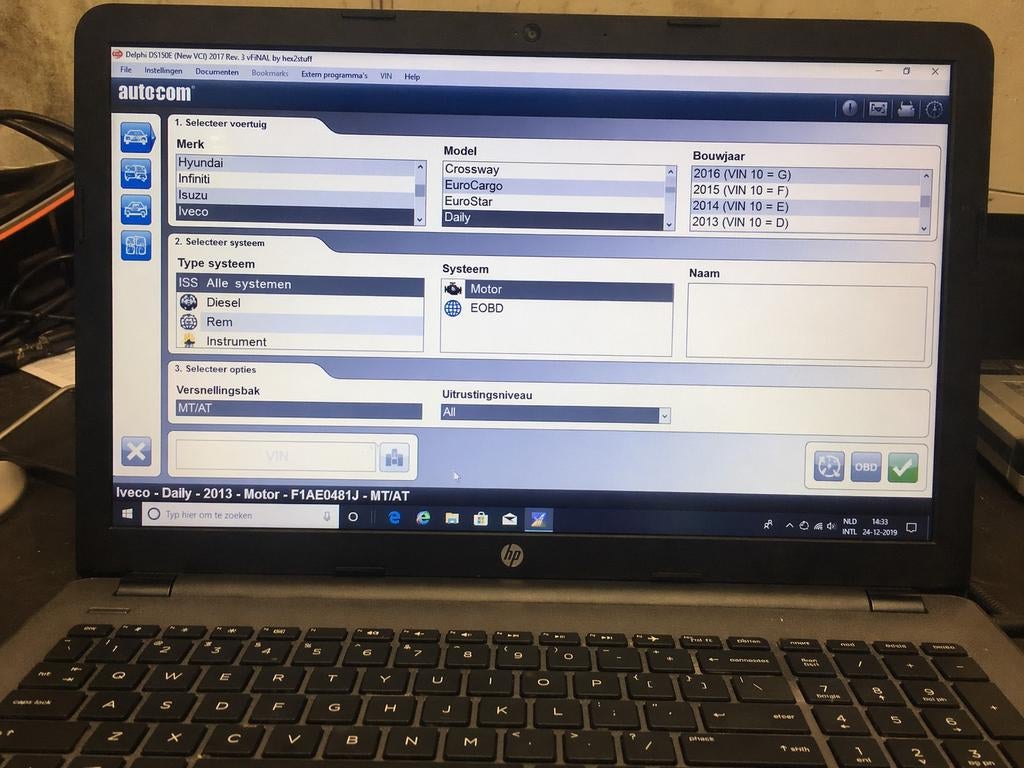 Laptop met autocom , delphi en interface voor cars en trucks, Enlèvement