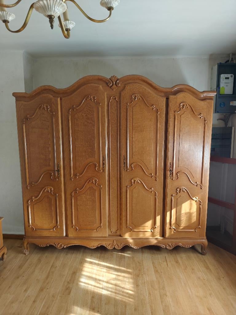 Slaapkamer, Bretoense stijl, eikenhout jaren 60, Huis en Inrichting, Ophalen, Gebruikt, 200 cm of meer, Eikenhout