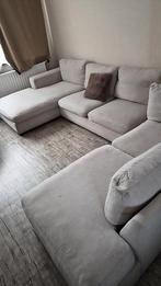 Grand canapé d'angle beige avec méridienne très confortable, Maison & Meubles, Canapés | Salons, Autres dimensions, Banc d'angle