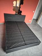 Bed 140x200 zonder matras, Ophalen, Gebruikt, Zwart, 140 cm