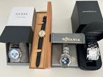 Armani Gucci Guess Rodania complete herenhorloges, Handtassen en Accessoires, Horloges | Heren, Ophalen, Leer