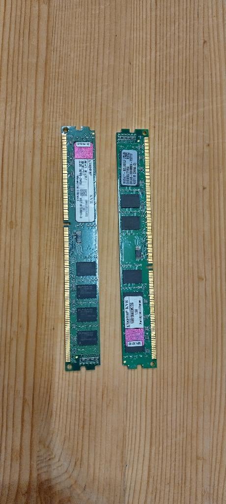 Kingston 2x 2GB DDR3, Gebruikt, DDR3, Ophalen of Verzenden, Desktop