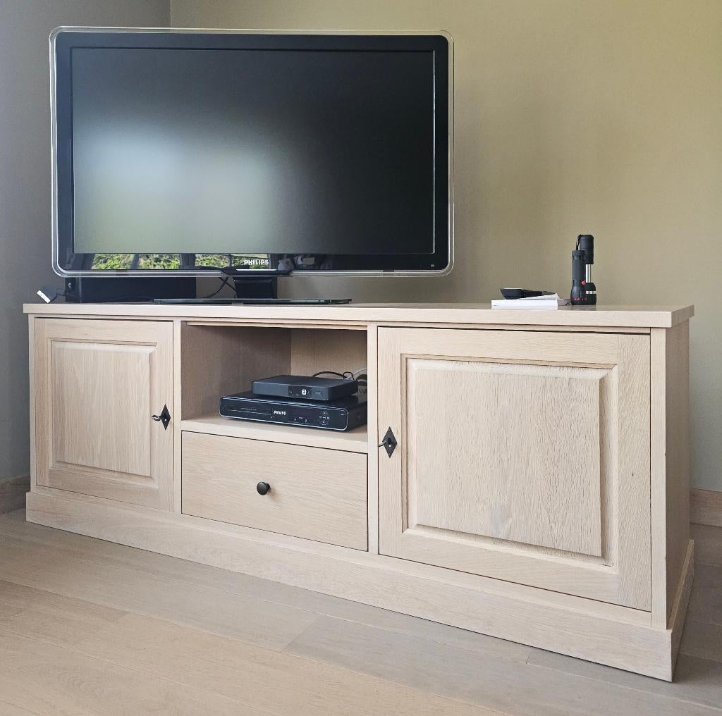TV-meubel in lichte eik, 25 à 50 cm, Moins de 100 cm, 150 à 200 cm, Comme neuf