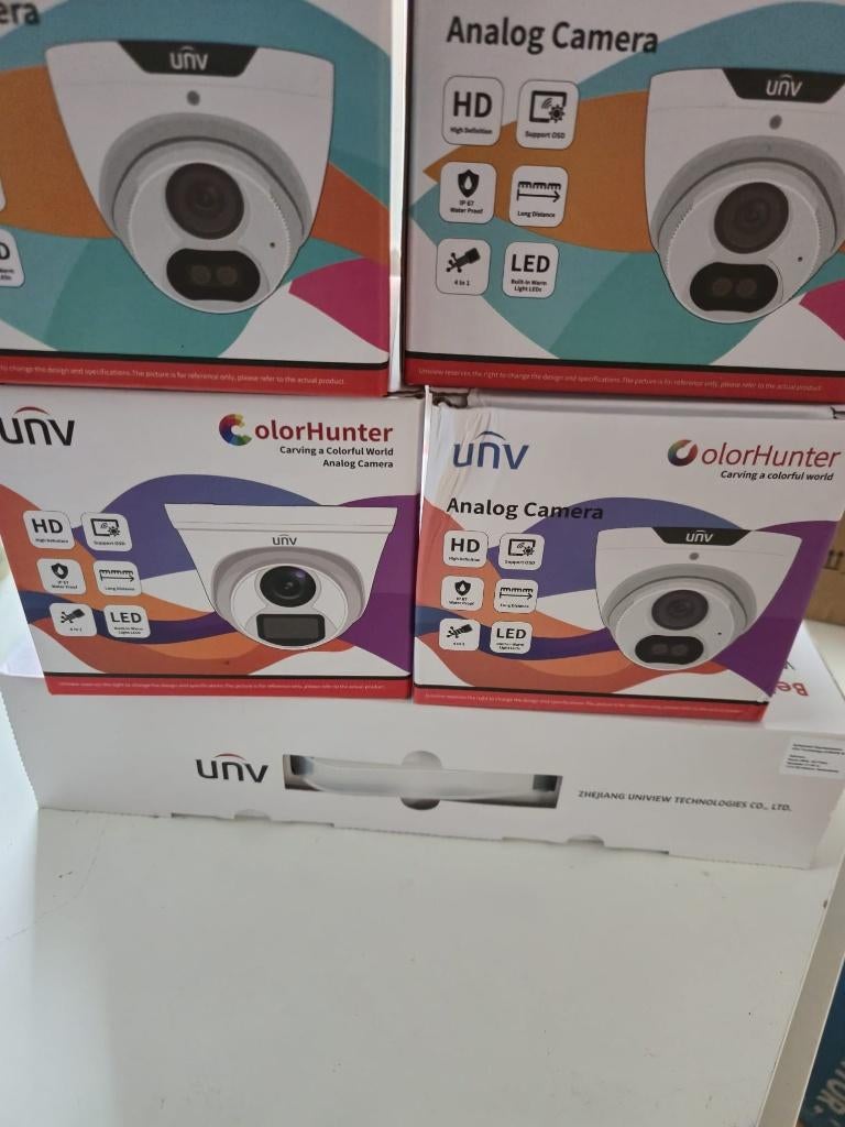 Kit 4 cameras 2mp analogique color +DVR UNIVIEW HDD 1T, Enlèvement ou Envoi, Neuf