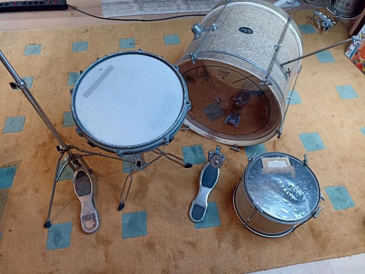 Vintage Tacton drumstel, Muziek en Instrumenten, Drumstellen en Slagwerk, Gebruikt, Overige merken, Ophalen