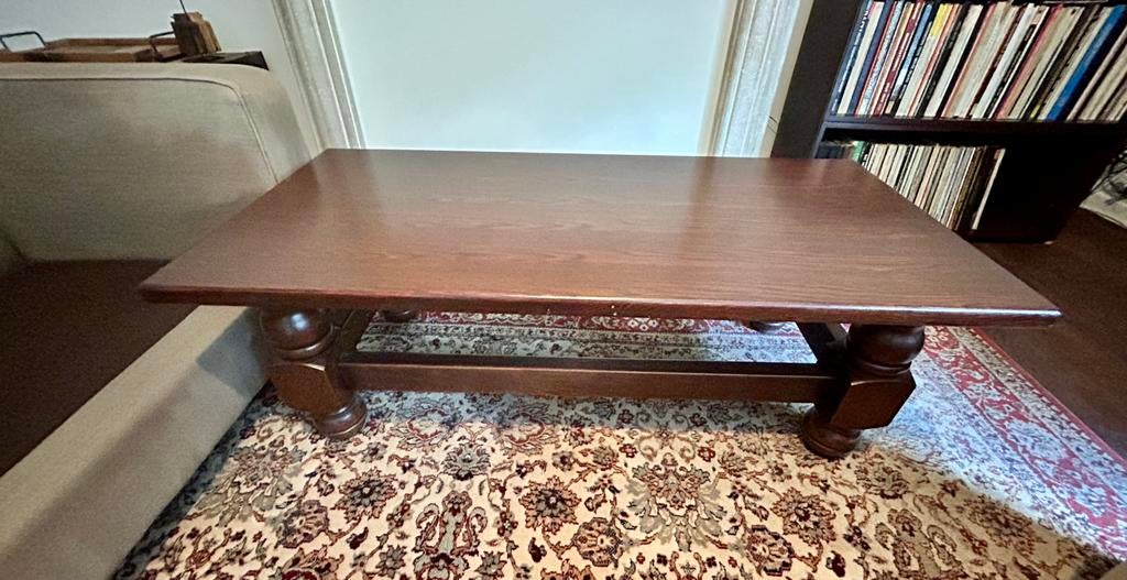 Eikenhouten salontafel, Ophalen, 100 tot 150 cm, Eikenhout, 50 tot 100 cm