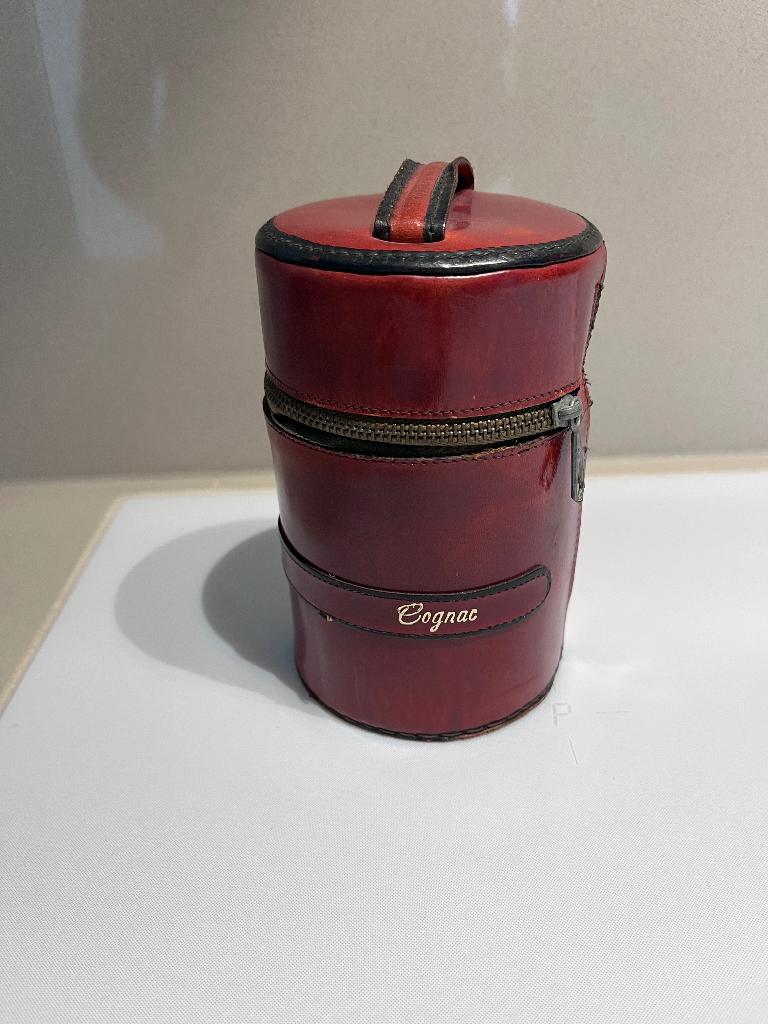 Vintage retro flesjeshouder voor whisky gin en cognac, Antiek en Kunst, Curiosa en Brocante, Ophalen